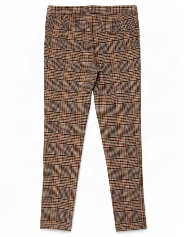 Spodnie damskie Zara Slim Fit Chino Medium W28 L27 Szara wiskoza w kratę