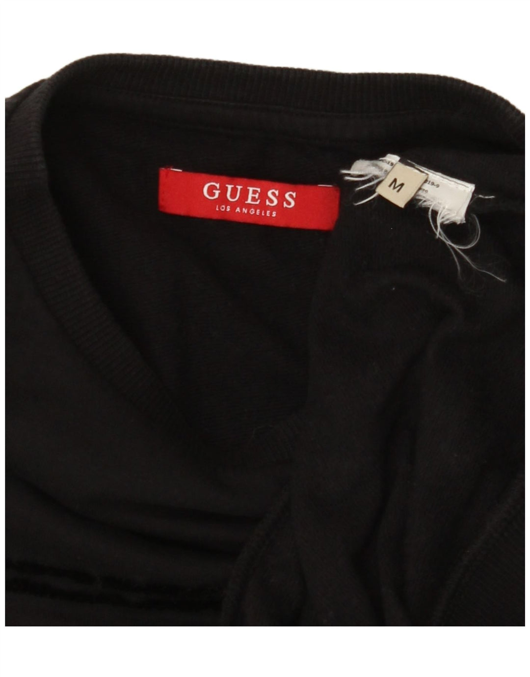 GUESS Womens Graphic Sweatshirt Jumper UK 14 Medium Black Vintage Guess and Second-Hand Guess from Messina Hembry 