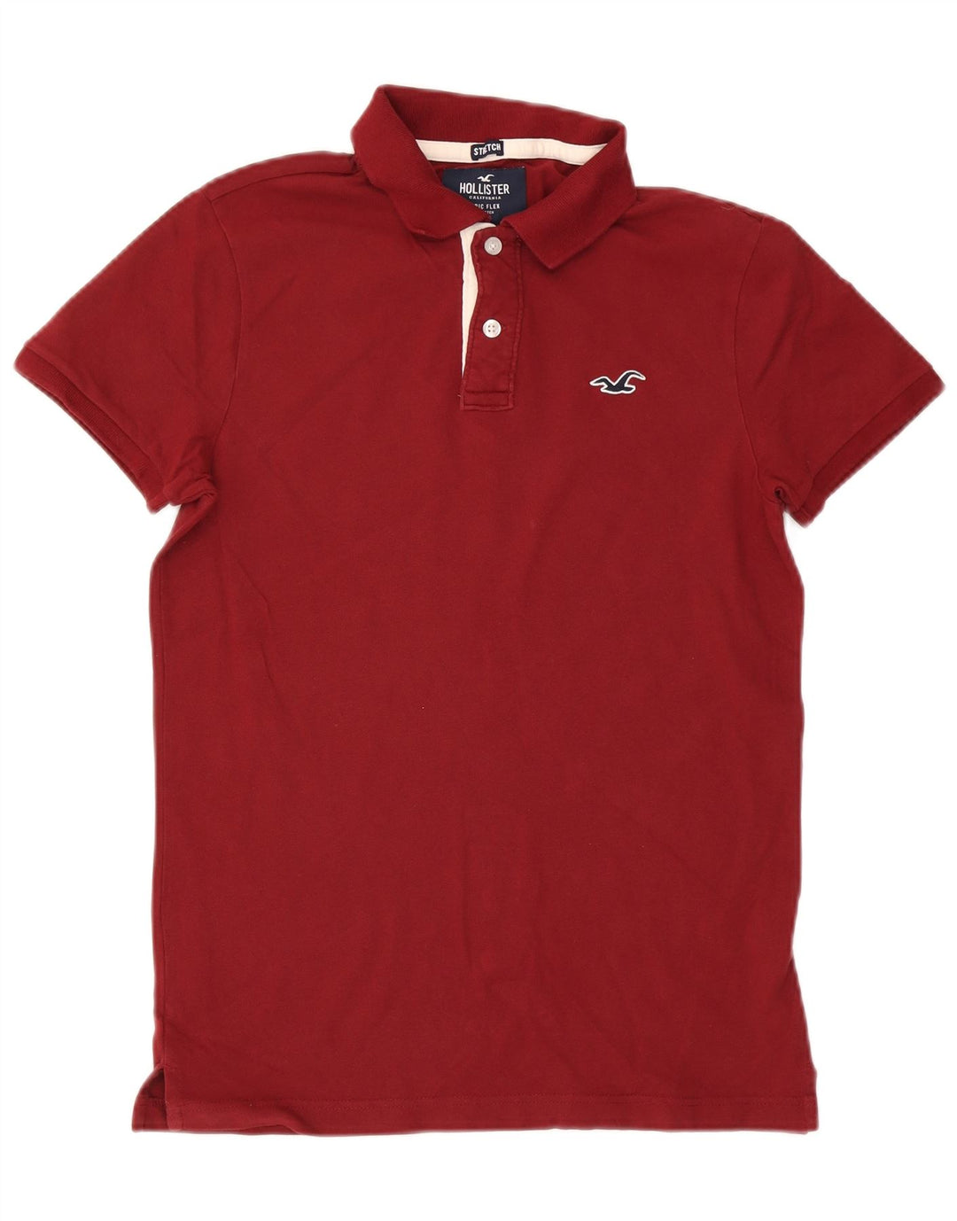 Męska koszulka polo Hollister, mała, bordowa