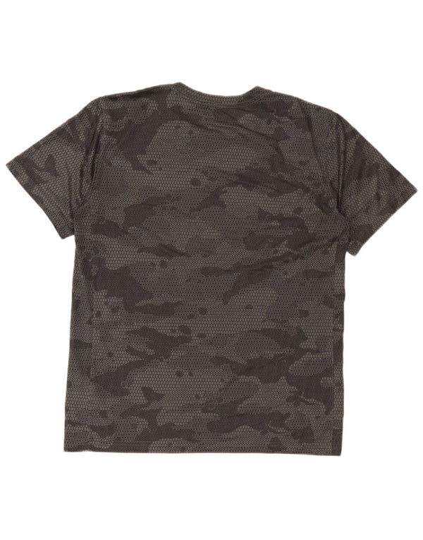 Nike Mens T-Shirt Top Medium Black Camouflage Polyester