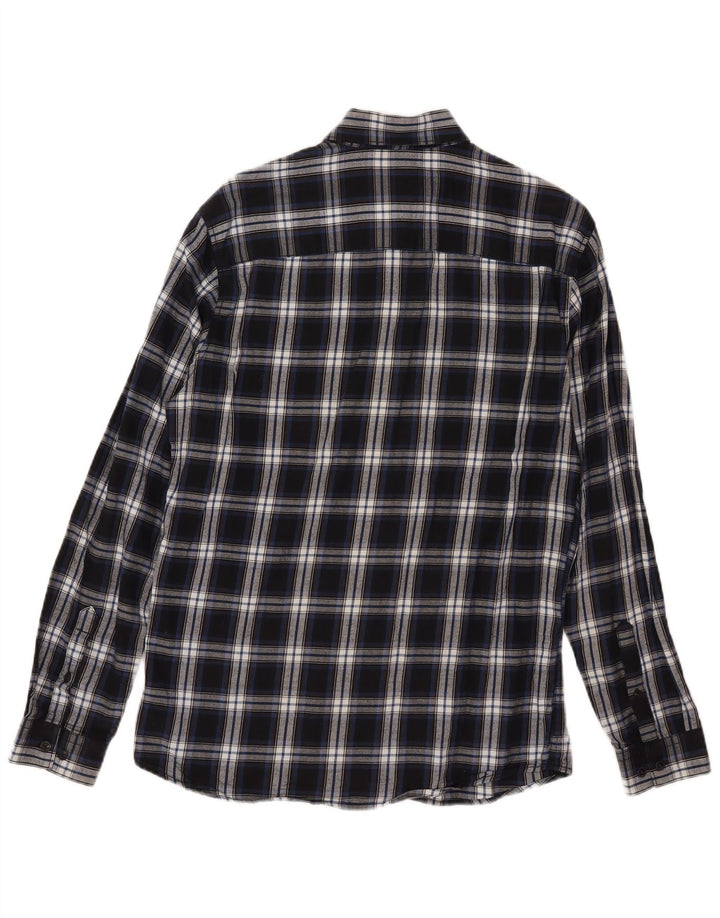 Koszula flanelowa męska Jack & Jones o dopasowanym kroju, w małą niebieską kratkę