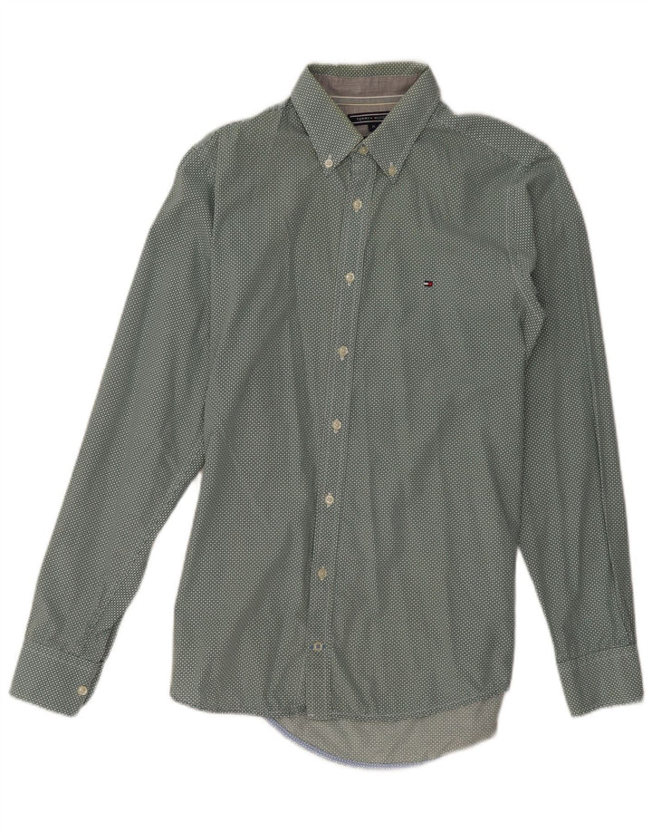 Koszula męska Slim Fit Tommy Hilfiger w kolorze średnio zielonym w cętki