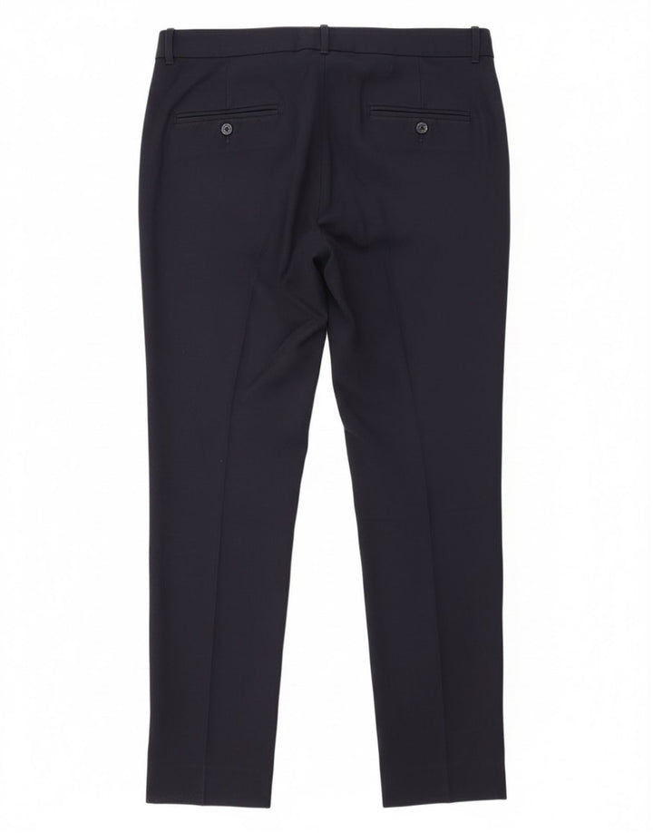 Spodnie damskie Zara Slim Suit, duże W33 L30, granatowe