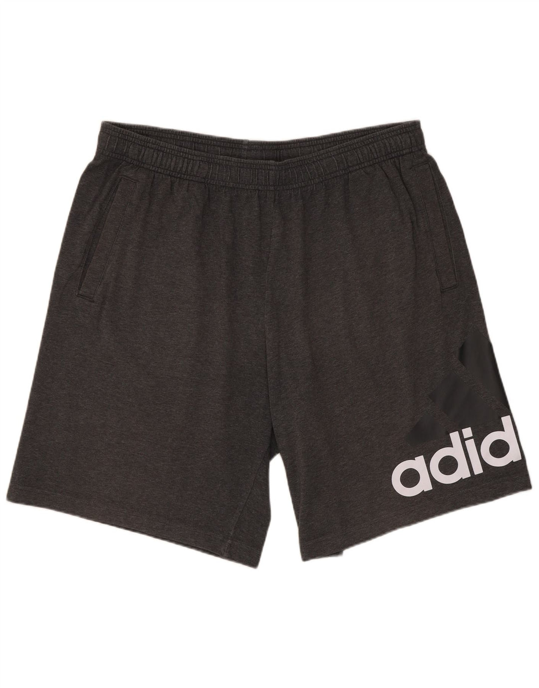 Męskie spodenki sportowe Adidas Graphic, duże, szare, bawełniane
