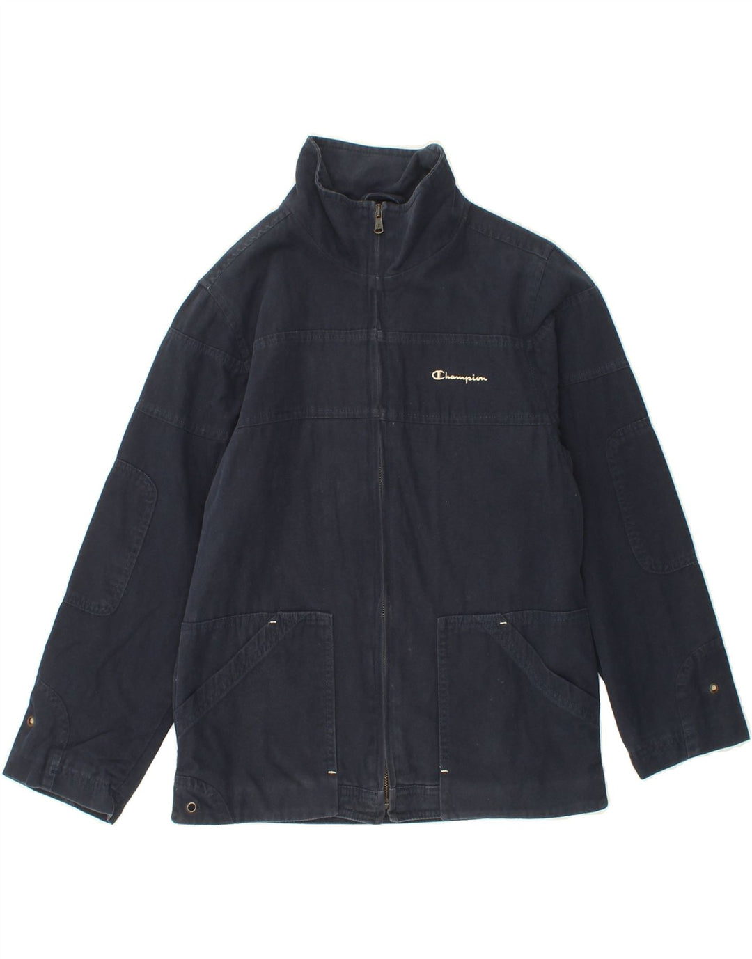 CHAMPION Boys Bomber Jacket 9-10 Years Medium  Navy Blue Cotton Vintage Champion and Second-Hand Champion from Messina Hembry 