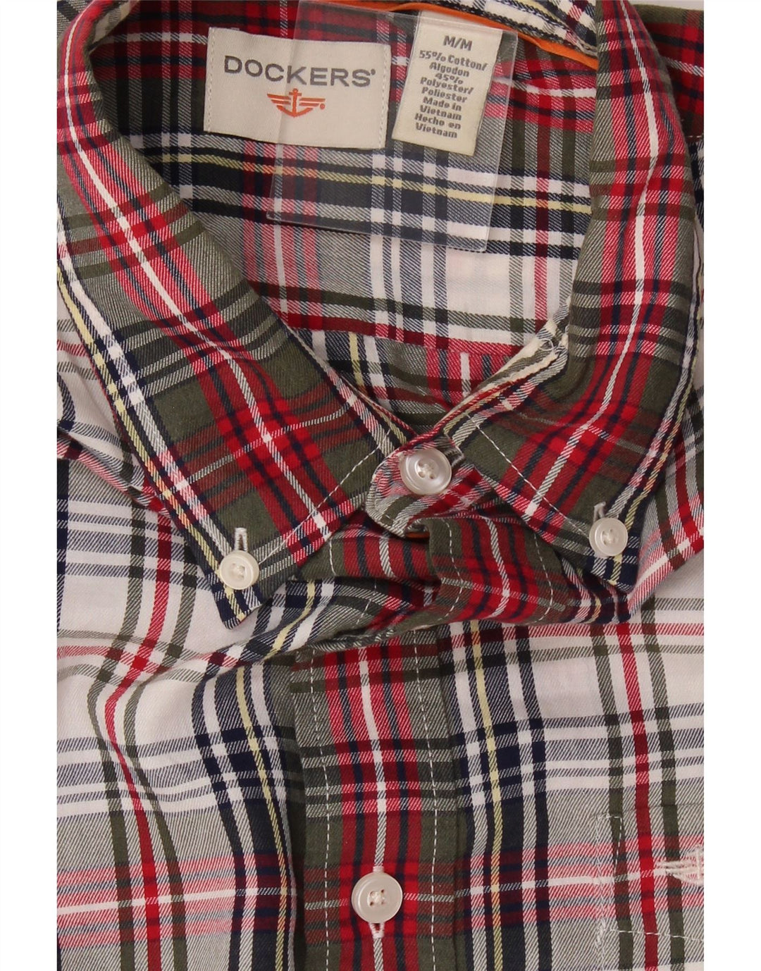 DOCKERS Mens Flannel Shirt Medium Multicoloured Check Cotton Vintage Dockers and Second-Hand Dockers from Messina Hembry 