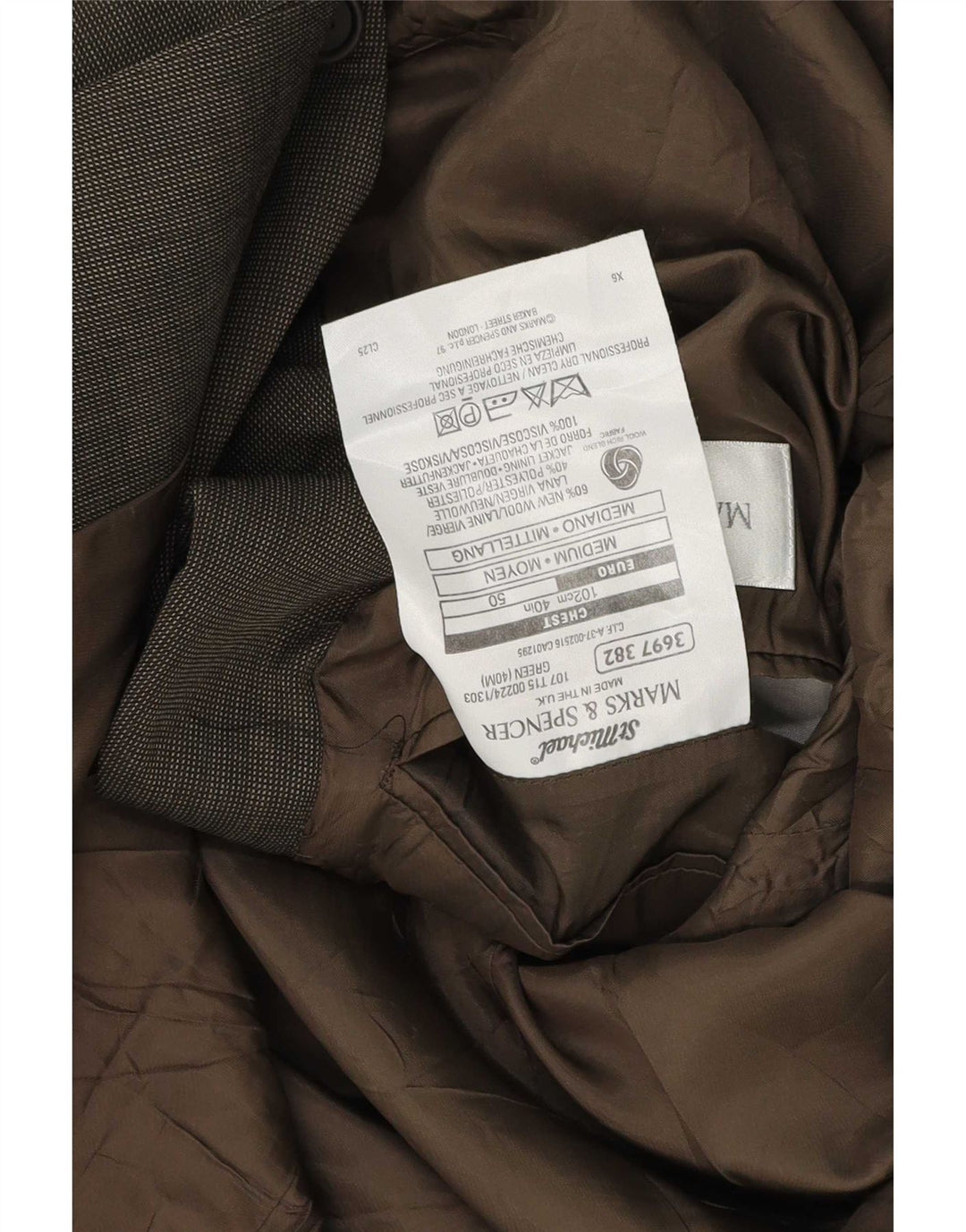 Marks & Spencer Męska marynarka St. Michael Blazer UK 40, średnia zieleń