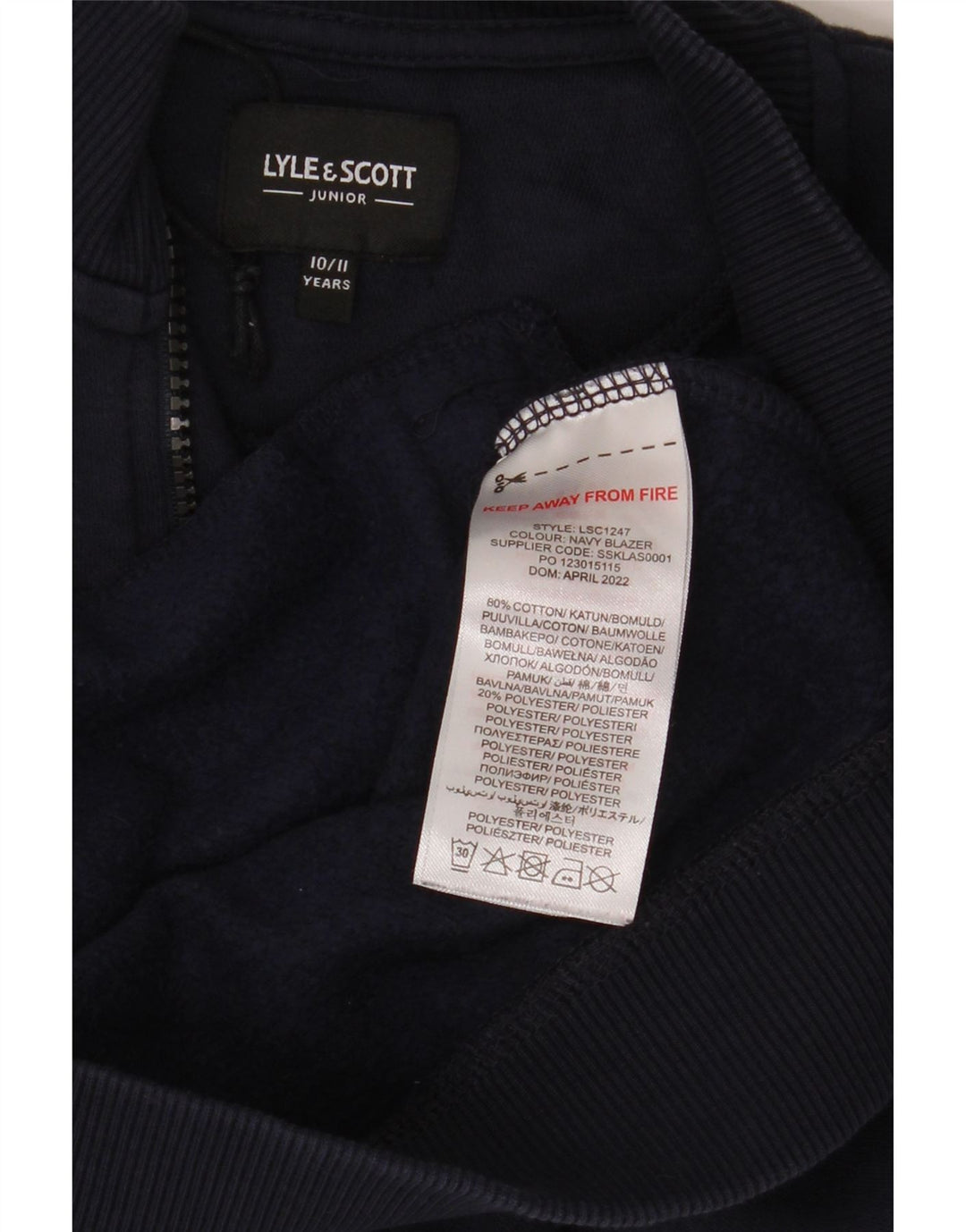 Kurtka dresowa chłopięca Lyle & Scott 10-11 lat, granatowa, bawełniana