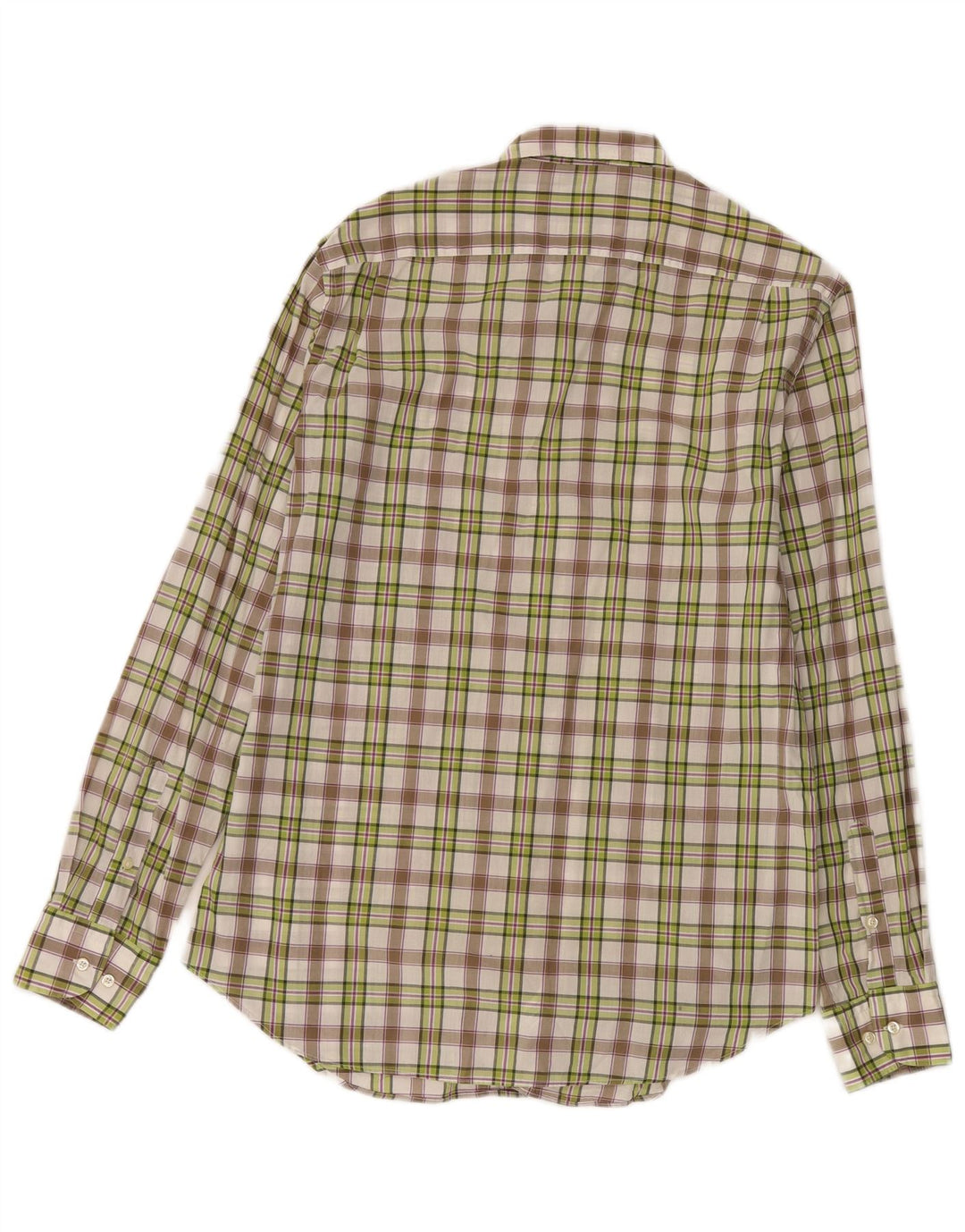 Koszula męska Massimo Dutti, bawełniana w średnią zieloną kratkę