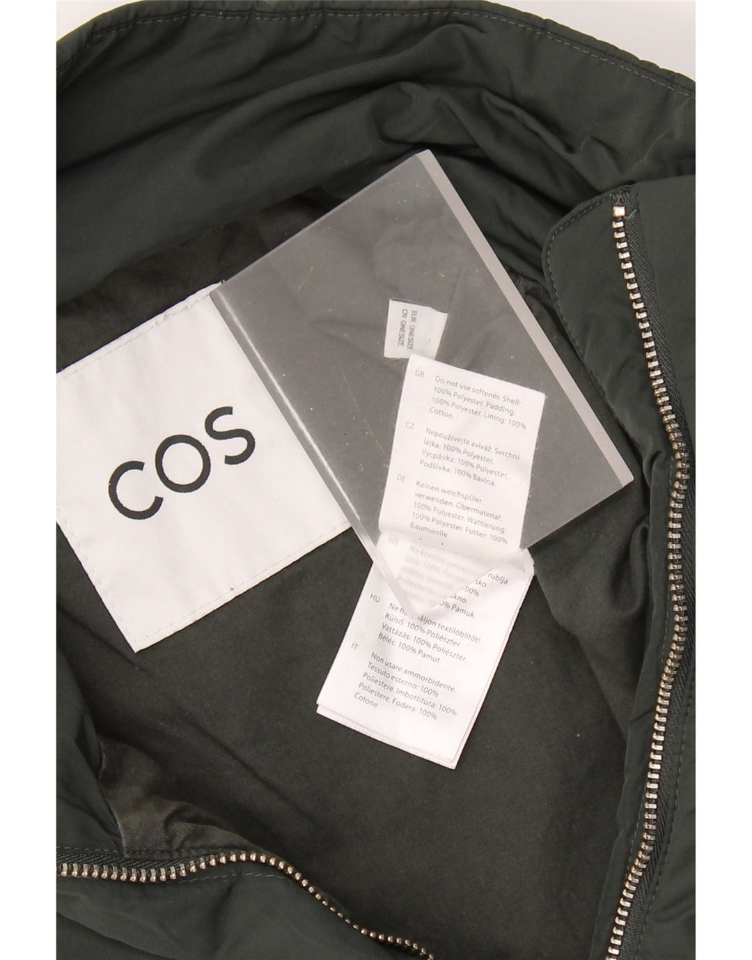 Damska kamizelka ponczo Cos, jeden rozmiar, khaki, poliester