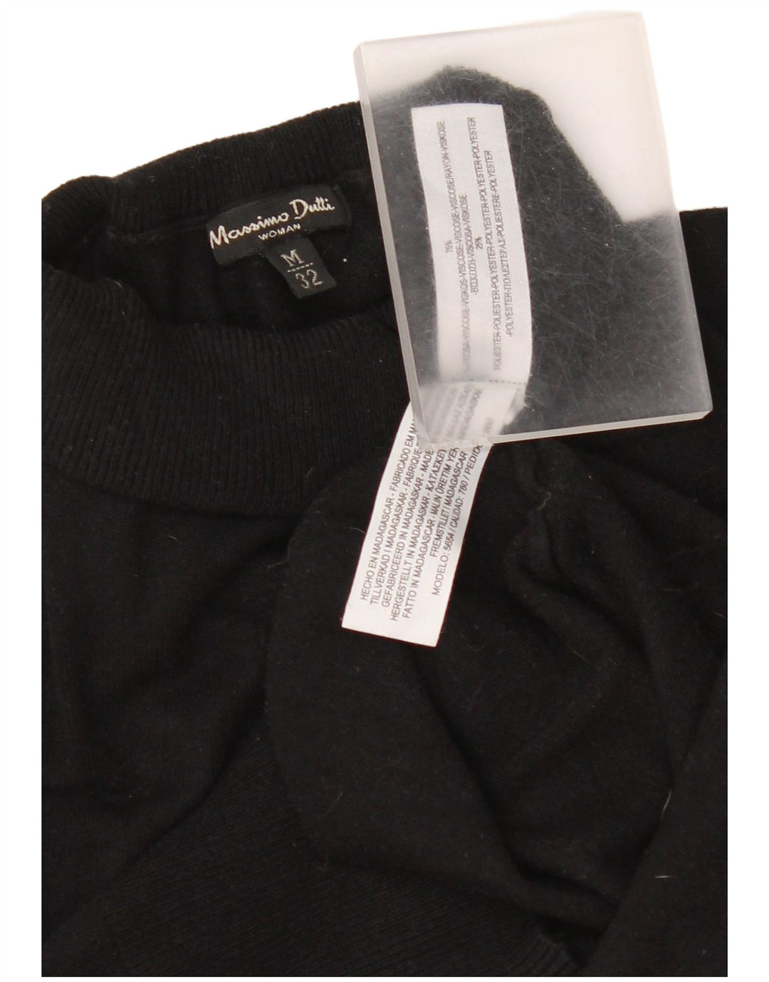 Sweter damski Massimo Dutti z wywijanym dekoltem UK 12, średni czarny