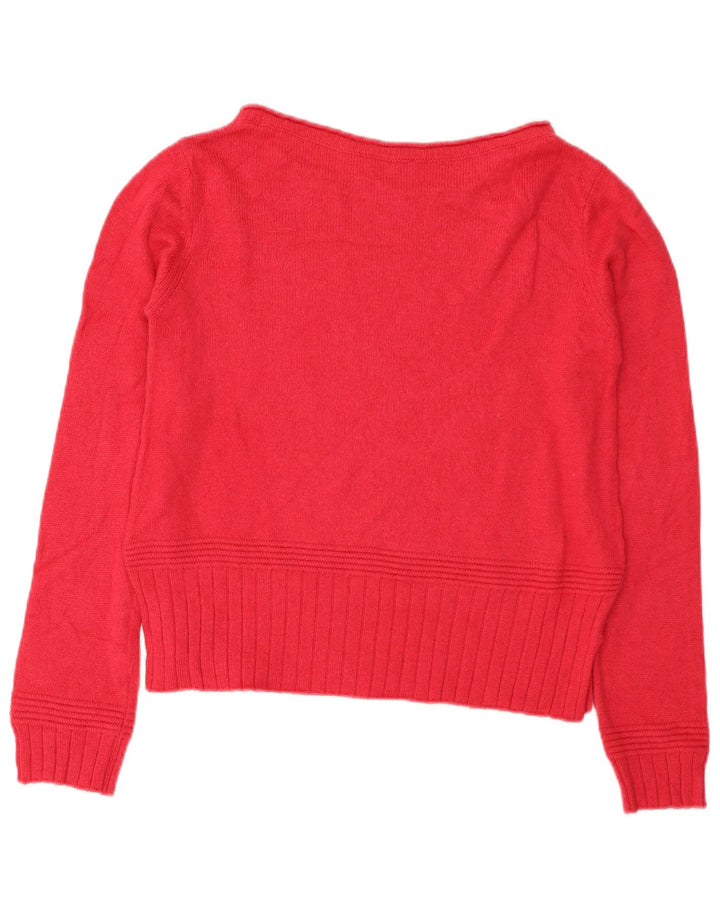 Damski sweter z krótkim rękawem Armani Jeans, z dekoltem w łódkę, UK 14, średni róż