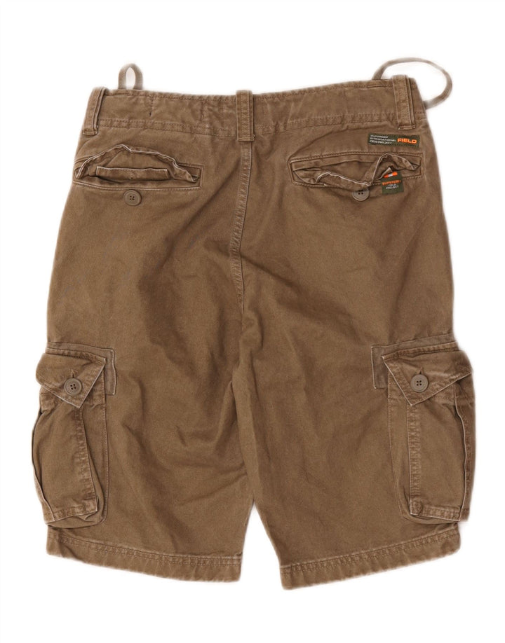 Męskie spodenki cargo Superdry W29 Małe, brązowe, bawełniane