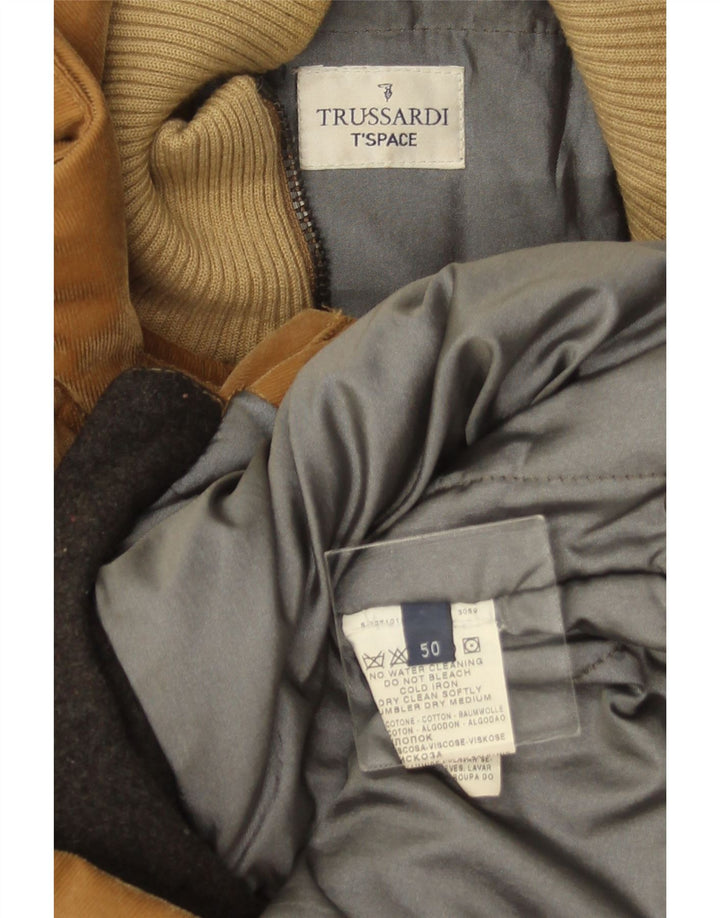 Męska kurtka użytkowa TRUSSARDI IT 50, duża, beżowa, bawełniana