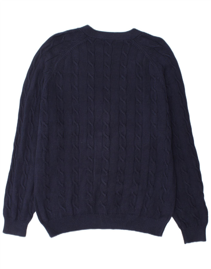 Męski sweter Kappa, duży, granatowy, bawełniany