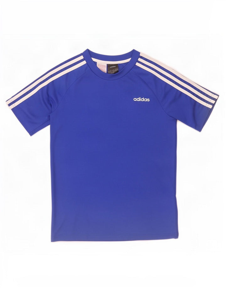 Adidas Chłopięca koszulka Climalite Top 9-10 lat Niebieski Poliester
