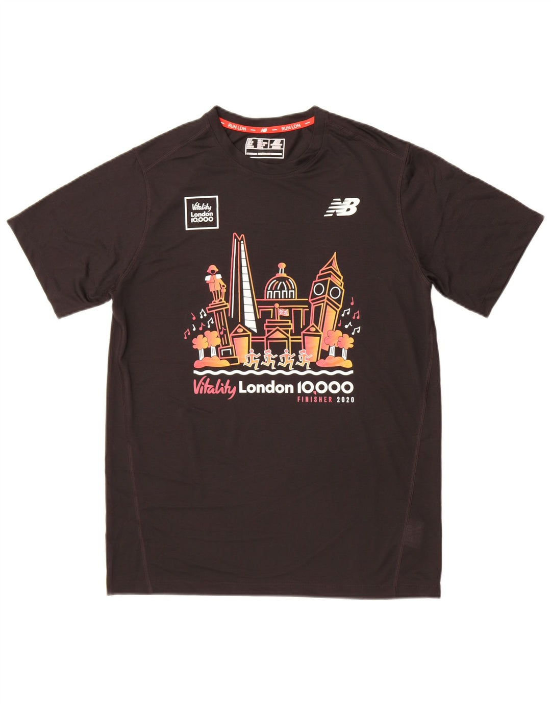 Męski T-shirt z grafiką New Balance, średni czarny poliester