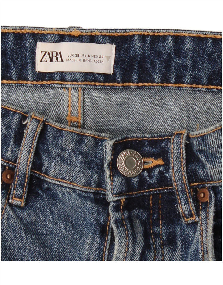 Damskie spodenki jeansowe Zara w trudnej sytuacji EU 38 Small W28 niebieskie