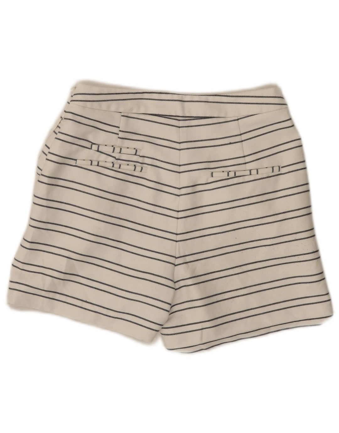 Damskie spodenki chino z wysokim stanem Zara, małe W26, poliester w białe paski