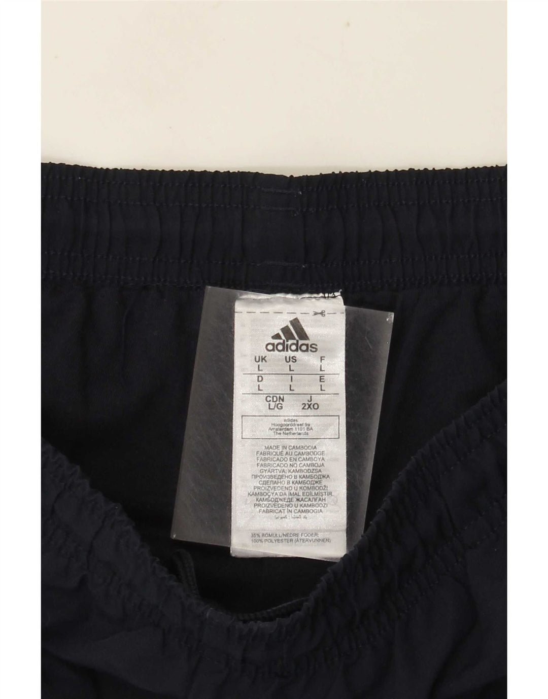 Męskie spodnie dresowe Adidas, duże, granatowe, z poliestru