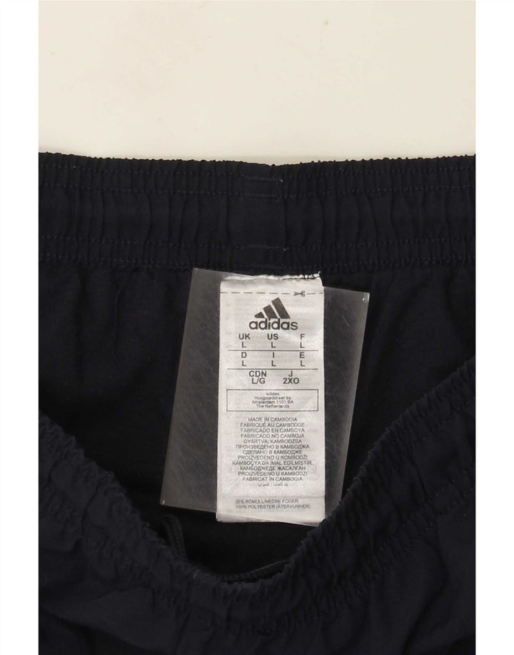 Męskie spodnie dresowe Adidas, duże, granatowe, z poliestru
