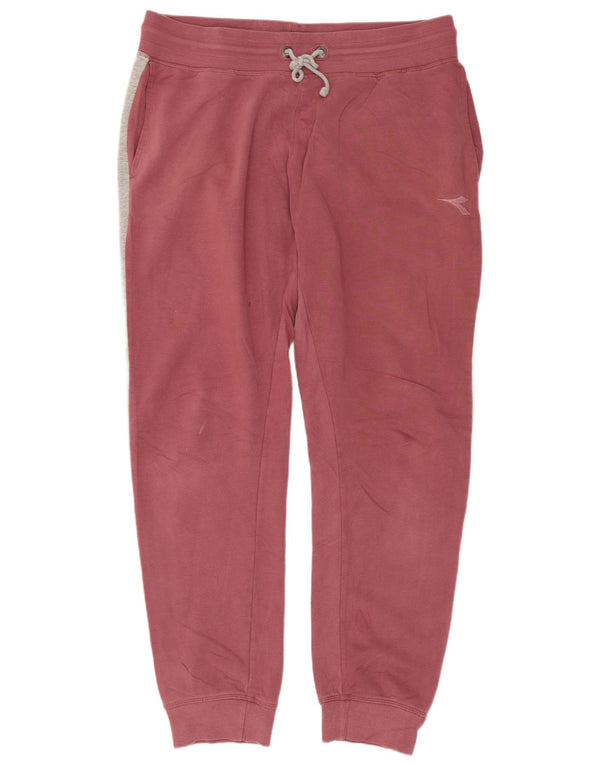 Damskie spodnie dresowe Diadora Joggers UK 16, duży różowy blok kolorów