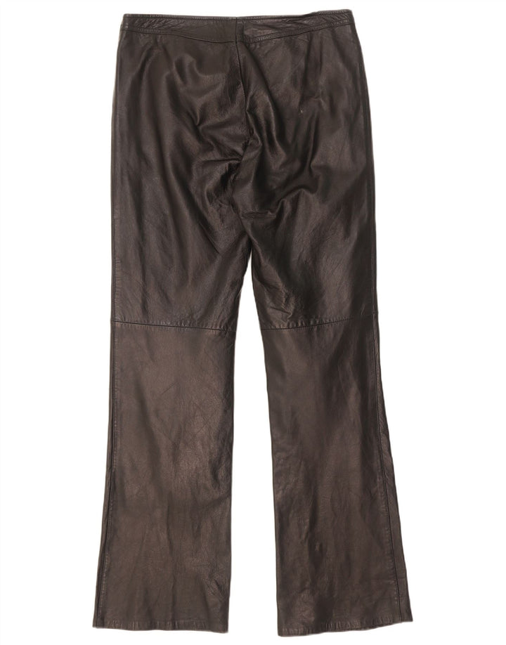 Damskie skórzane spodnie Dakota Bootcut W30 L31 czarne