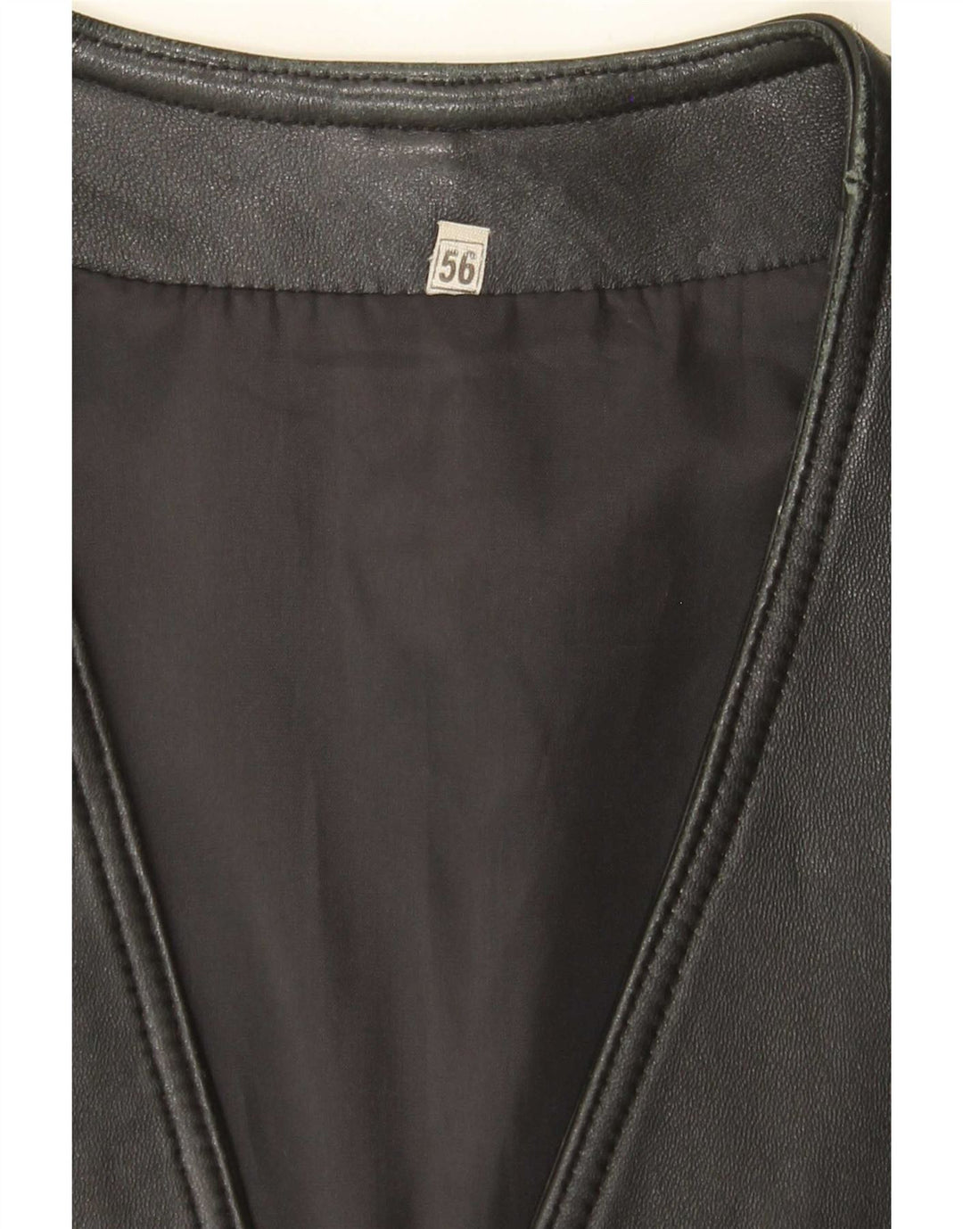 Vintage męska kamizelka skórzana IT 56 3XL czarna
