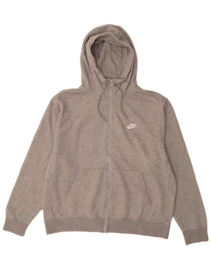 Męski sweter z kapturem i zamkiem NIKE XL, szara bawełna
