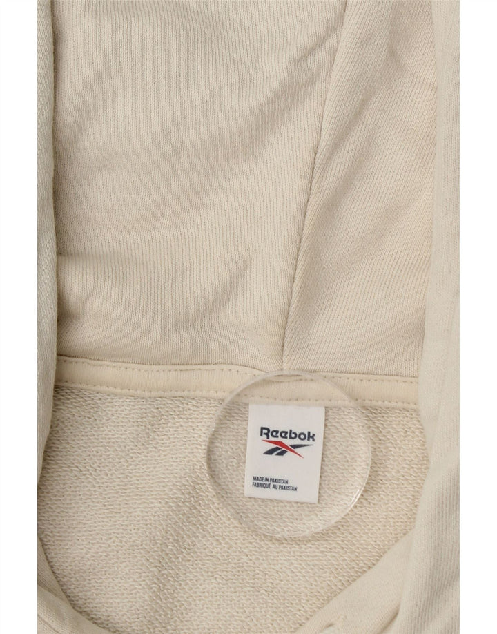 Męska bluza z kapturem REEBOK XL, biała, bawełniana