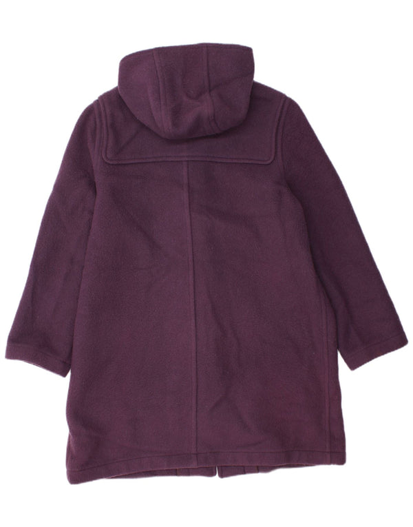 Damska budrysówka z kapturem w stylu vintage UK 14, duża fioletowa wełna