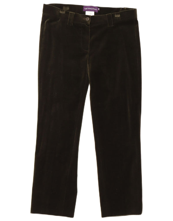 Aksamitne spodnie damskie Metrado Crop EU 40 Medium W30 L25 Zielone