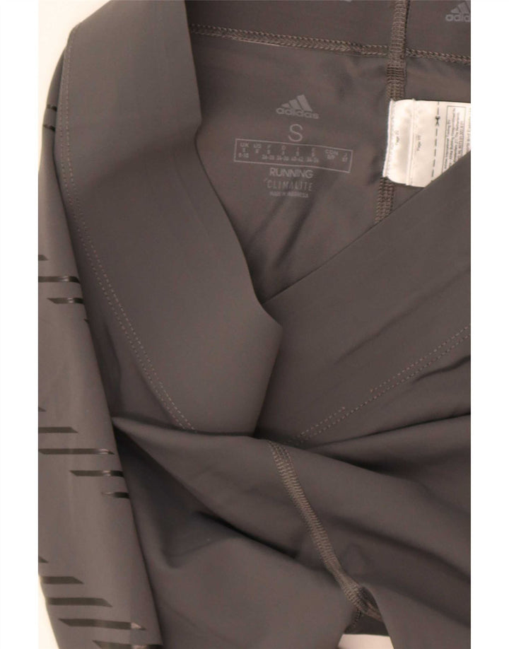 Damskie legginsy Adidas Climalite UK 8/10 w małe szare paski z poliamidu