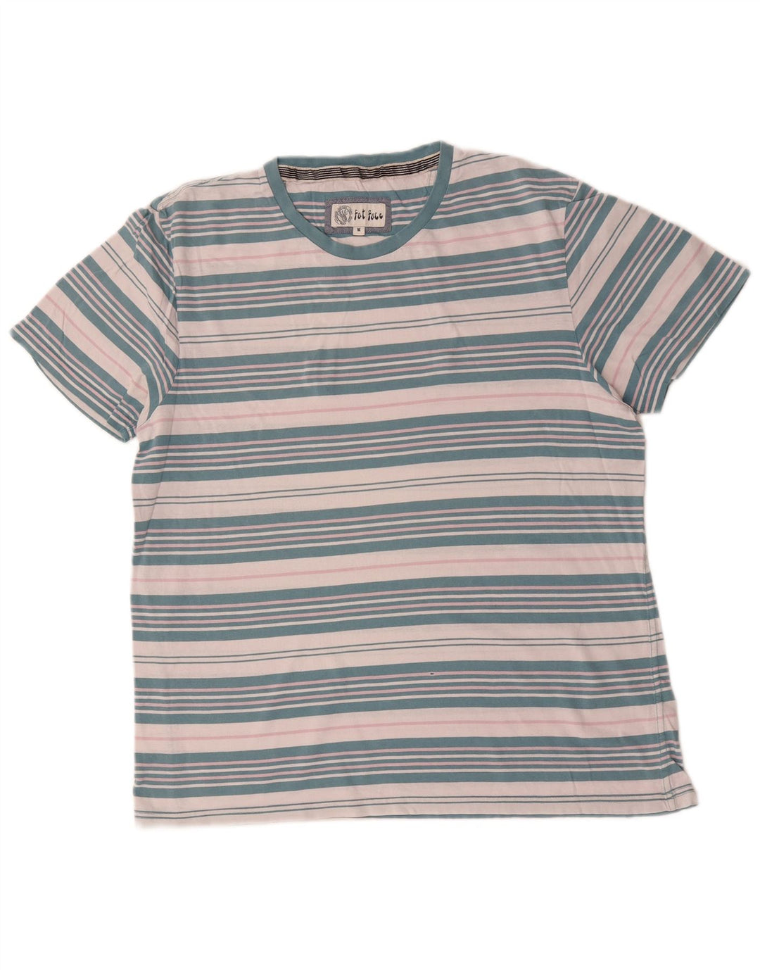 T-shirt męski Fat Face, bawełniany, w średnie niebieskie paski