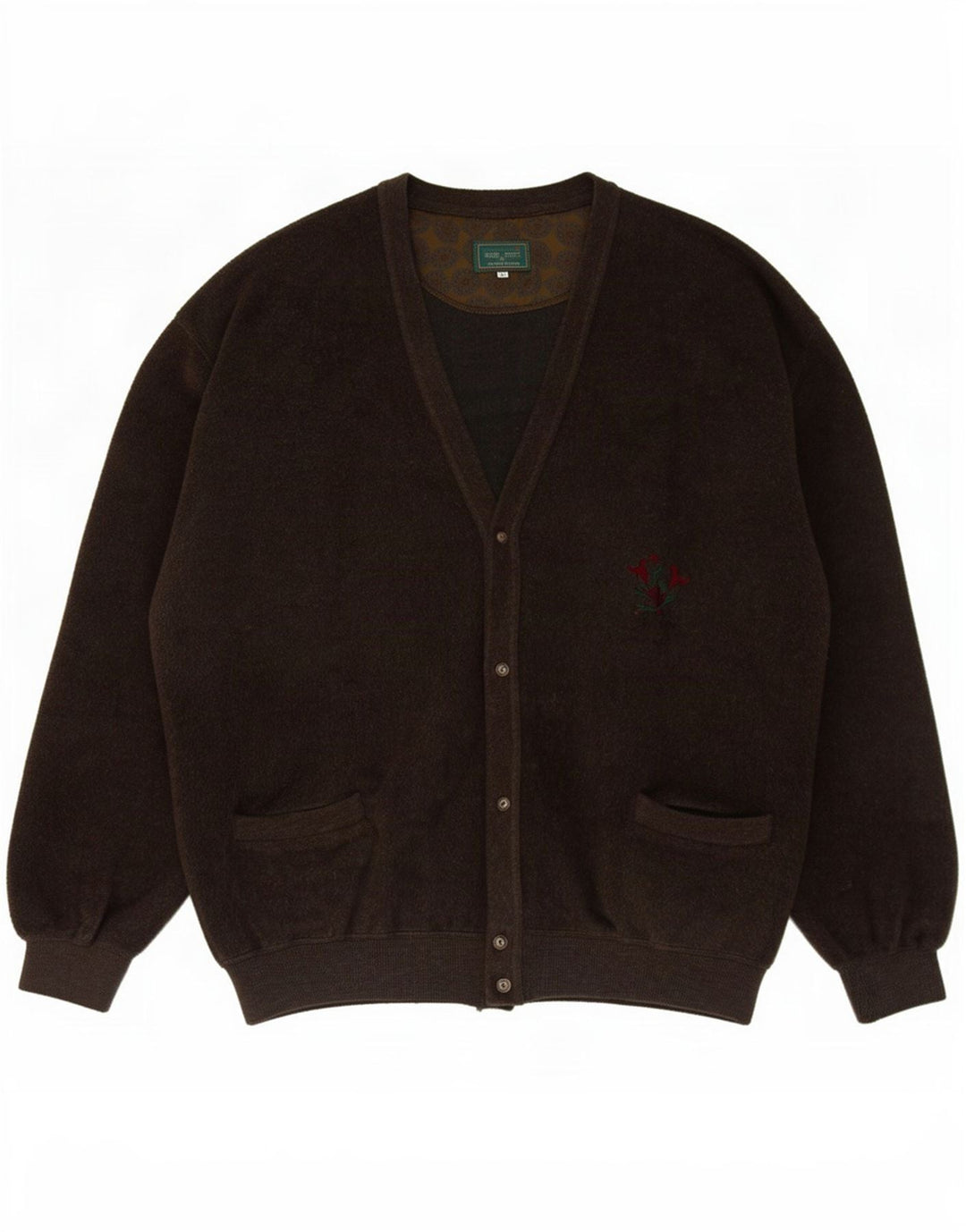 Webb&Scott Męski sweter rozpinany XL, brązowa, dziewicza wełna