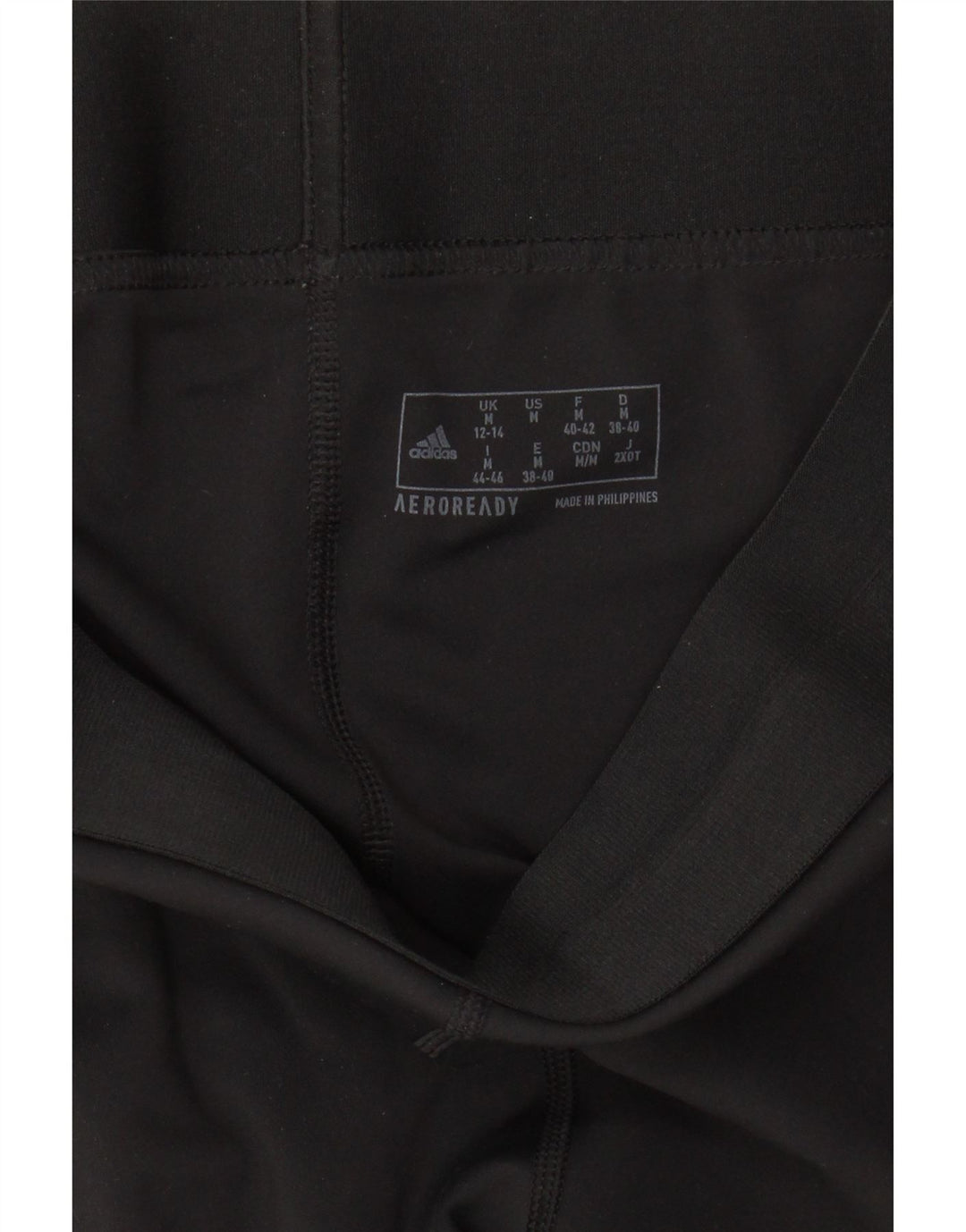 ADIDAS Womens Aeroready Leggings UK 12/14 Medium Black Vintage Adidas and Second-Hand Adidas from Messina Hembry 