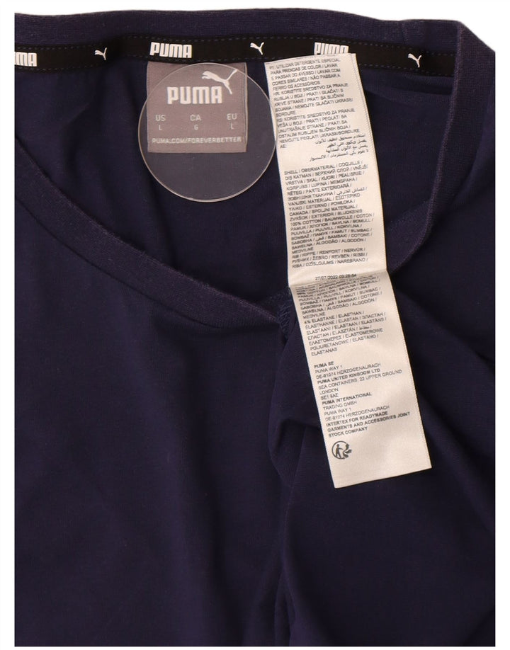 T-shirt męski Puma, duży, granatowy, bawełniany