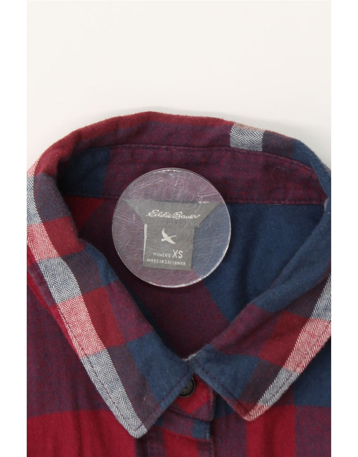 EDDIE BAUER Damska koszula flanelowa oversize UK 6 XS w wielokolorową kratę