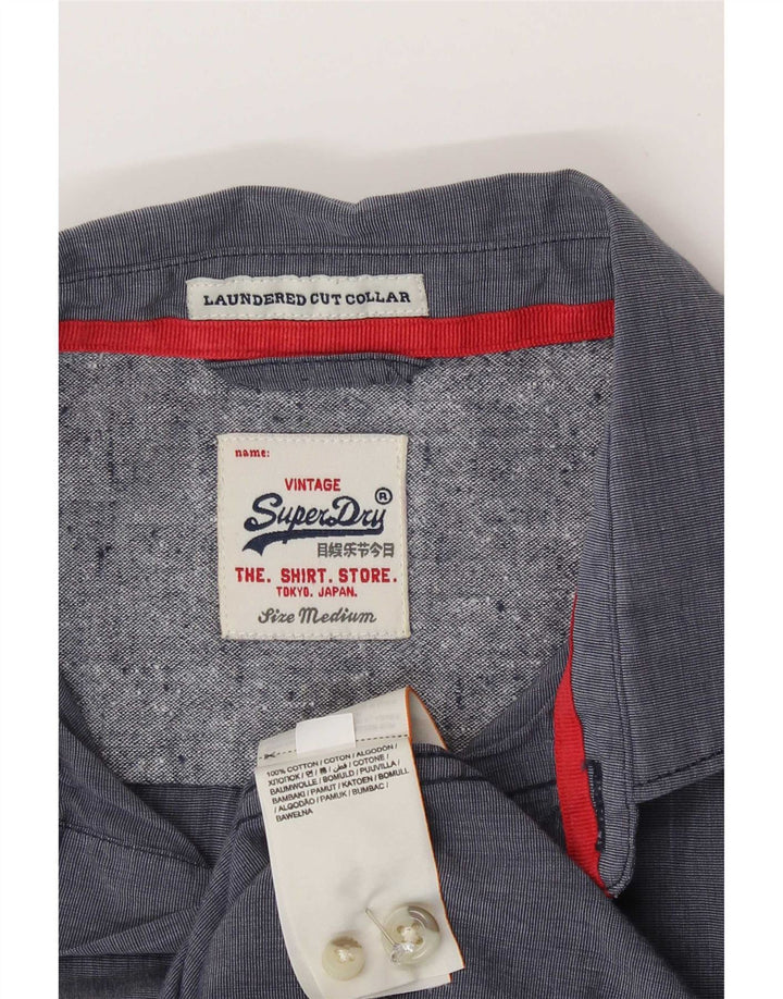 Koszula męska Superdry Medium Blue Cotton