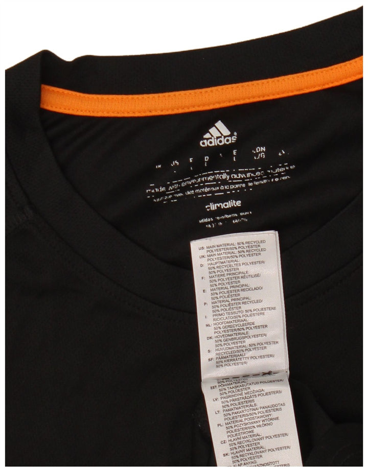 Męska koszulka Adidas Climalite z grafiką, duża, czarna, poliestrowa