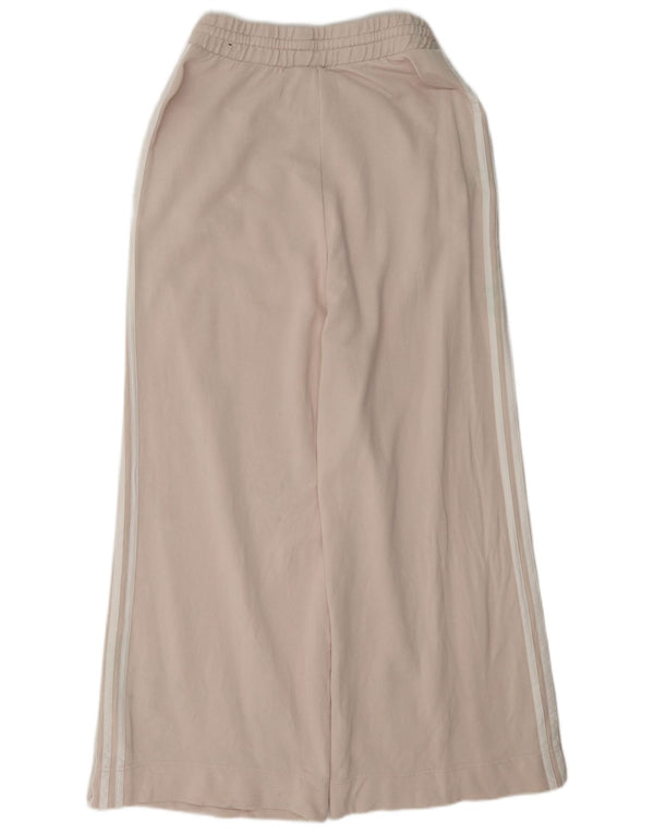 Damskie spodnie dresowe Adidas z szerokimi nogawkami, UK 8/10, małe, różowe, bawełniane