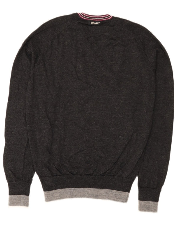 Damski sweter Fred Mello z graficznym dekoltem w kształcie litery V, UK 10, mały szary