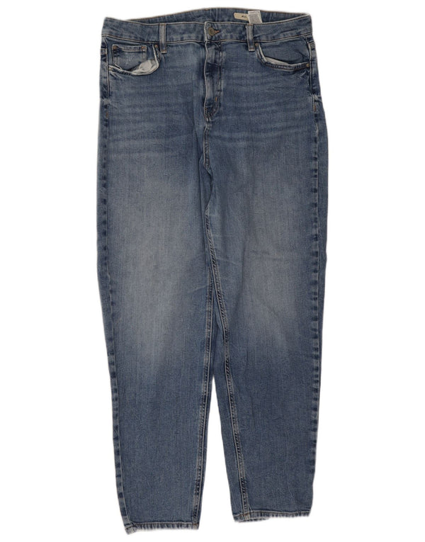 Marks & Spencer Damskie jeansy Mom Tapered UK 16 Large W32 L28 Niebieskie bawełniane