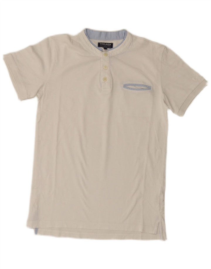 T-shirt chłopięcy Woolrich 11-12 lat, biała bawełna
