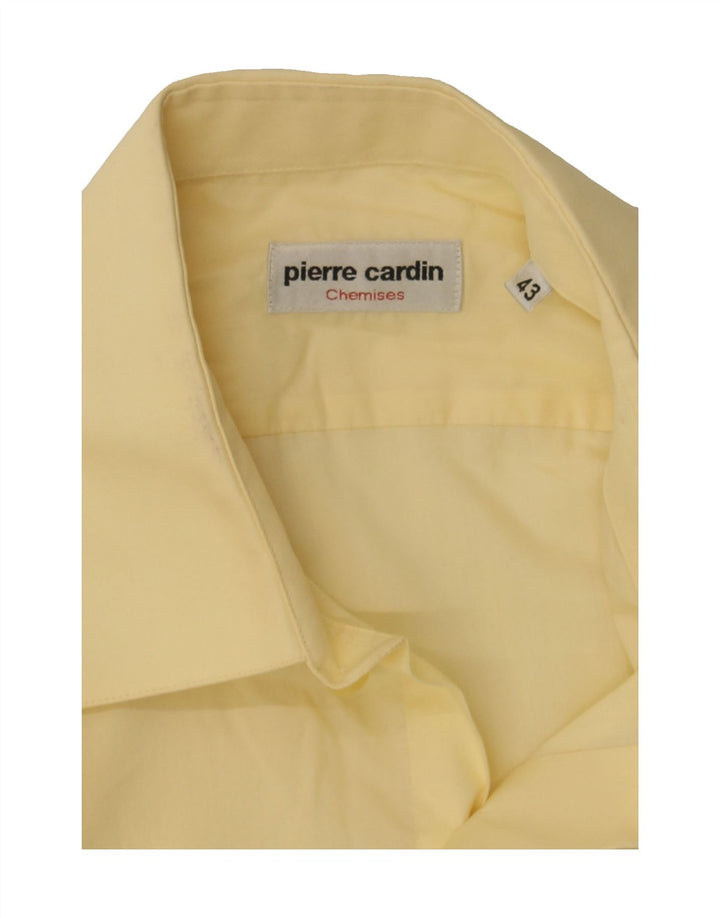 PIERRE CARDIN Mens Shirt Size 43 XL Yellow Polyester Vintage Pierre Cardin and Second-Hand Pierre Cardin from Messina Hembry 