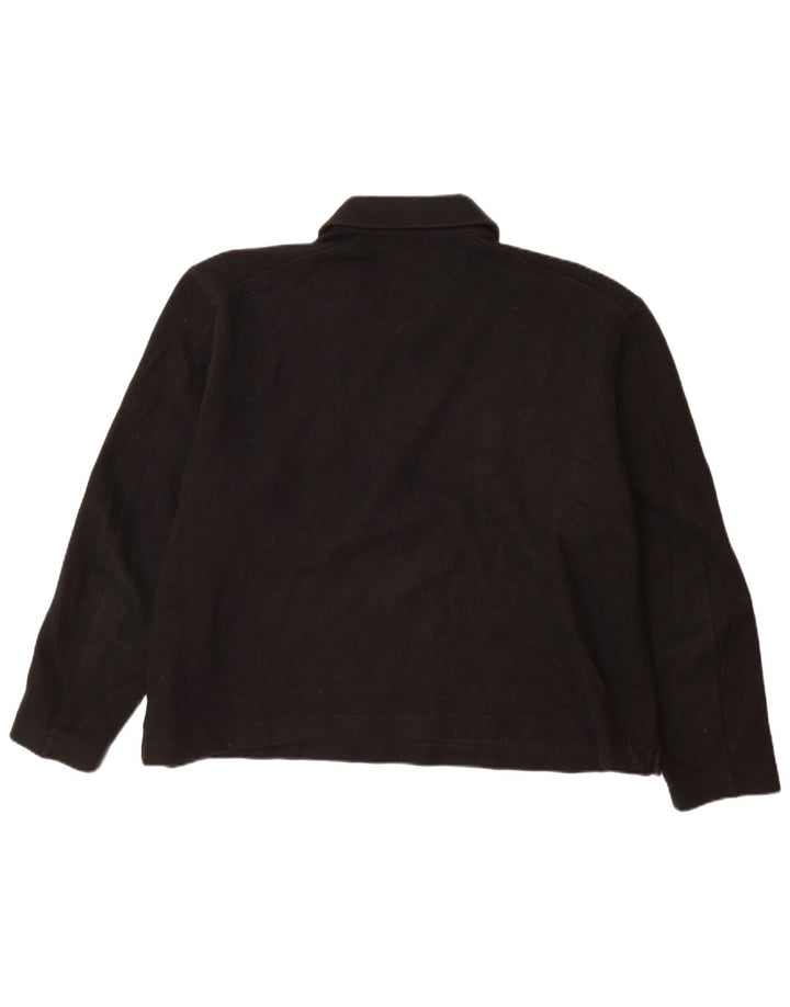 Cos Męski sweter polo o luźnym kroju XL, czarna wełna