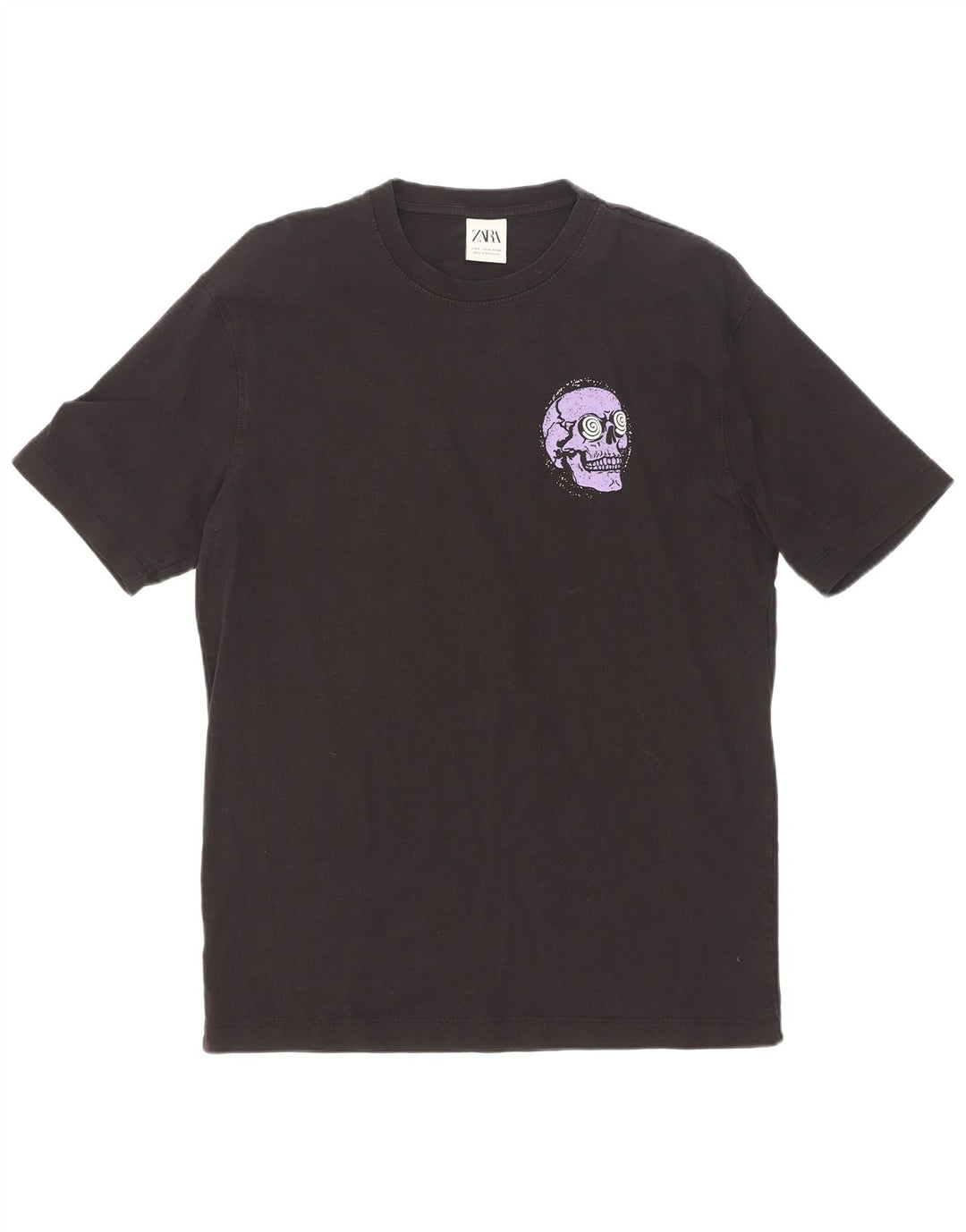 Męski T-shirt z grafiką Zara, mały, czarny, bawełniany