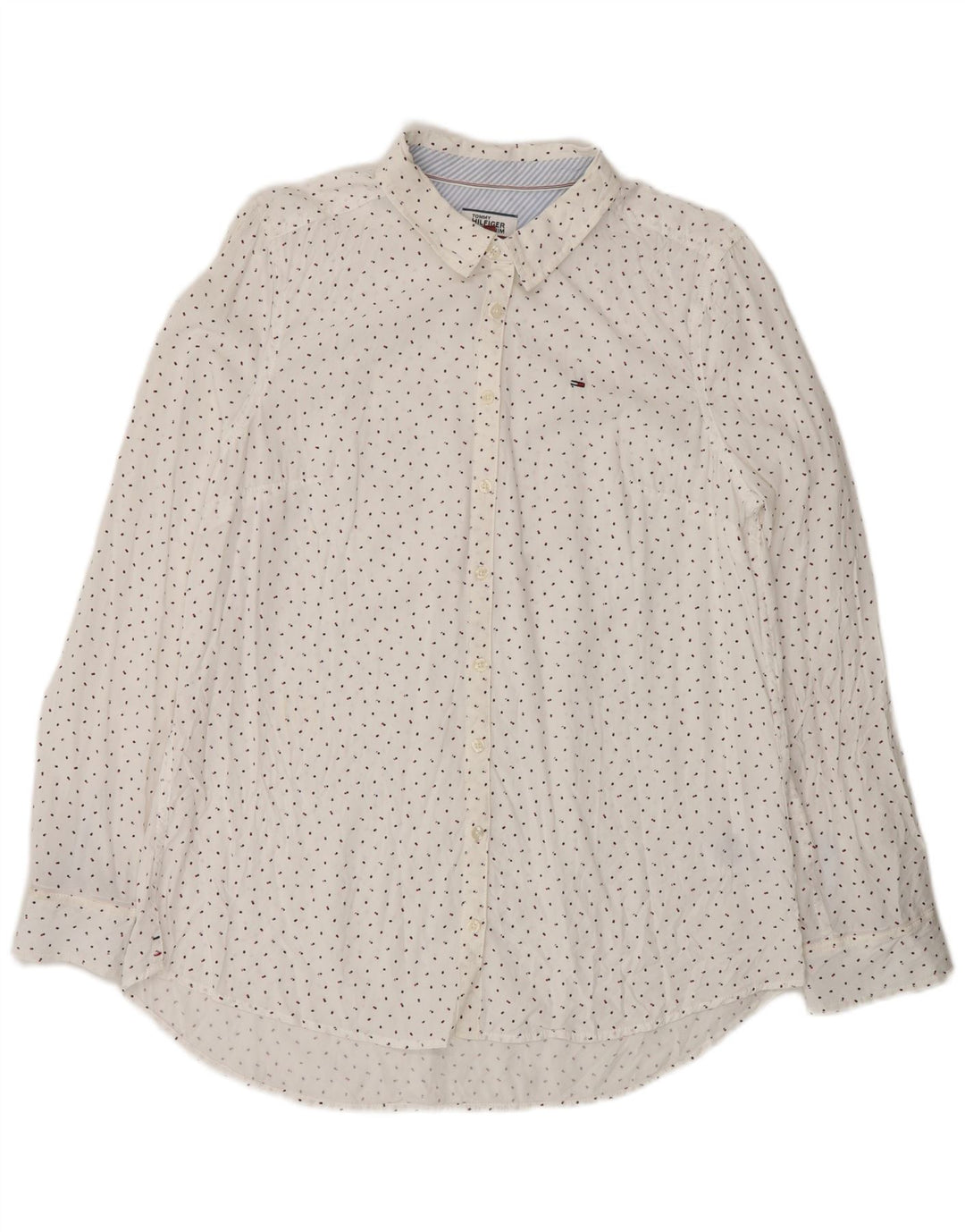 Koszula damska Tommy Hilfiger UK 16 Large White Spotted Lyocell