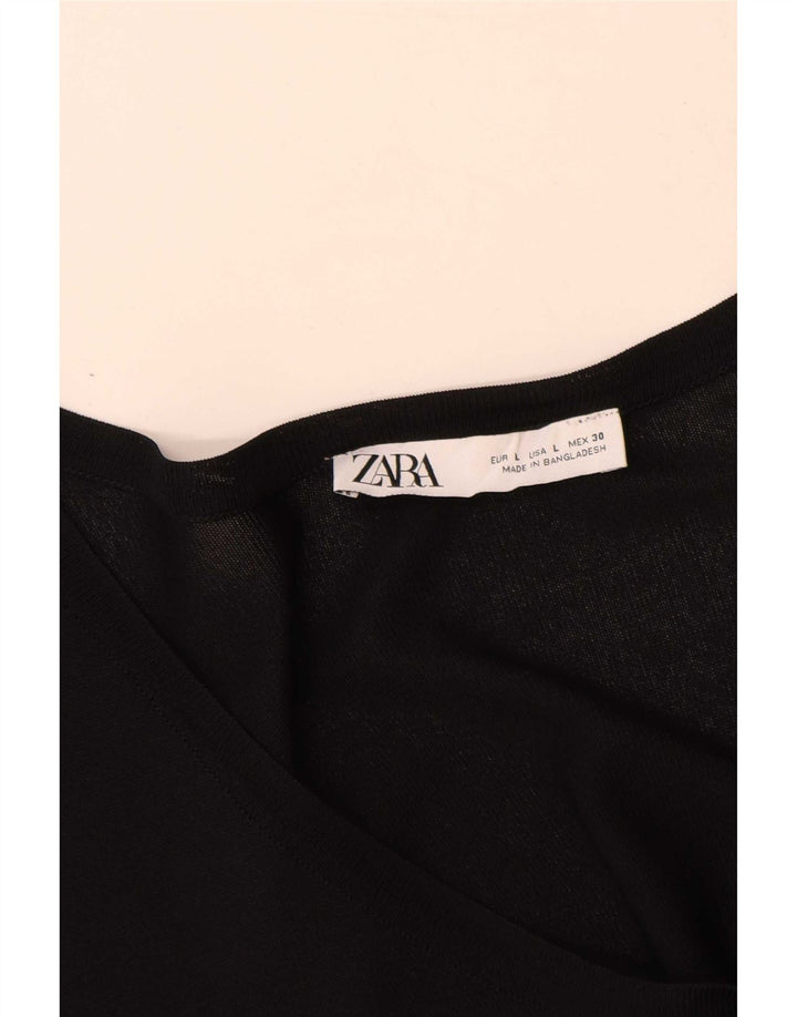 Damska koszulka oversize Zara UK 16, duża, czarna