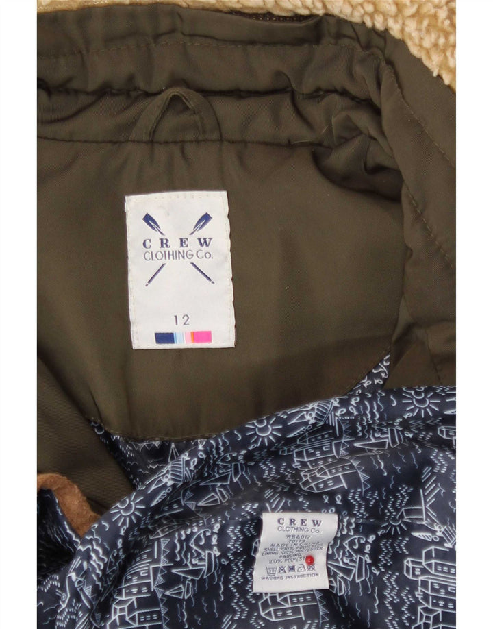 Damska ocieplana kurtka Crew Clothing UK 12, średni khaki, poliester